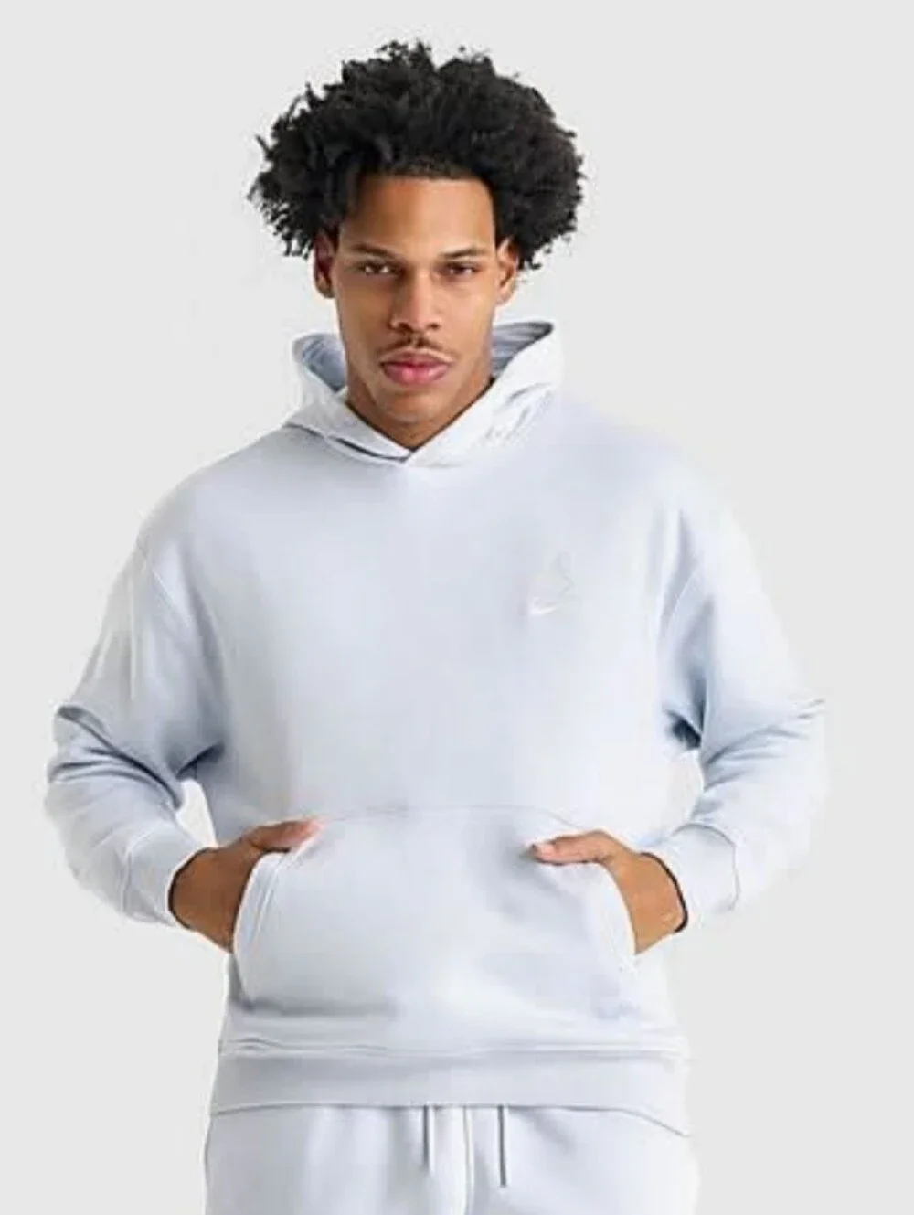 Jordan Men’s Light Blue Pullover Hoodie(Color: Aura/pale ivory)